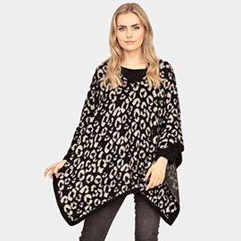 Leopard Printed Poncho