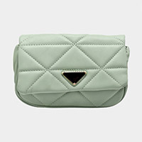 Faux Leather Rectangle Clutch / Shoulder / Crossbody Bag