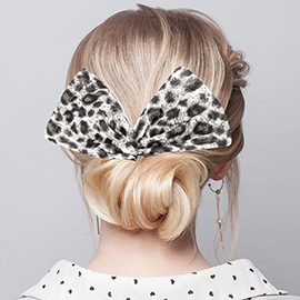 Leopard Patterned Deft Bun Maker Hairband