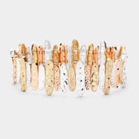 Textured Elongated Metal Stretch Bracelet