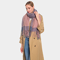 Color Block Oblong Scarf