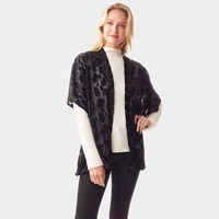 Velvet Burnout Shawl Poncho