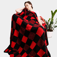 Buffalo Check Patterned Soft Throw Blanket
