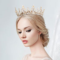 Stone Embellished Crown Tiara