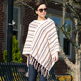 Stripe Patterned Poncho