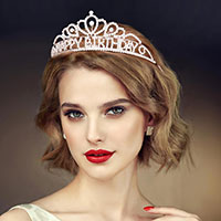 Crystal Rhinestone Happy Birthday Party Tiara