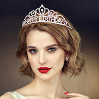 Crystal Rhinestone Happy Birthday Party Tiara