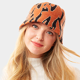 Animal Patterned Soft Fabric Bucket Hat