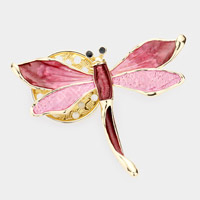 Colored Metal Dragonfly Magnetic Brooch