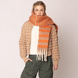 Striped Cozy Oblong Scarf