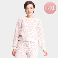 Leopard Patterned Soft Loungewear Sweater Top