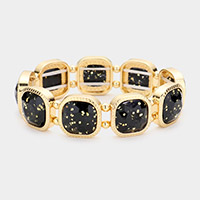 Glittered Square Stretch Bracelet