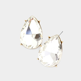 Teardrop Stone Evening Earrings