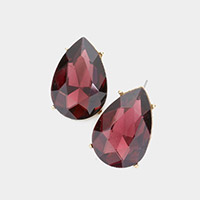 Teardrop Stone Evening Earrings