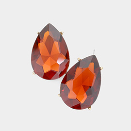 Teardrop Stone Evening Earrings