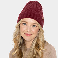 Cable Knit Cuff Beanie Hat