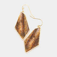 Angled Druzy Dangle Earrings