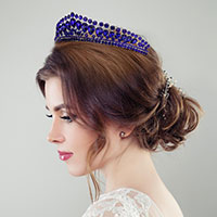 Teardrop Stone Cluster Princess Tiara