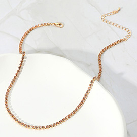 Rhinestone Pave Choker Necklace