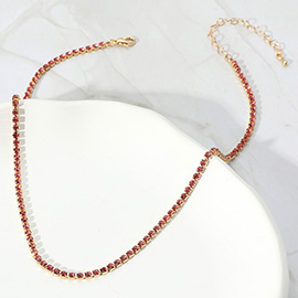 Rhinestone Pave Choker Necklace