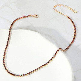 Rhinestone Pave Choker Necklace