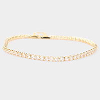 Brass Metal Tennis Evening Bracelet