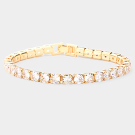 Brass Metal Tennis Evening Bracelet