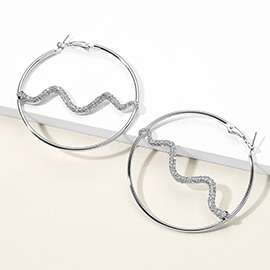 Snake Centered Hoop Earrings