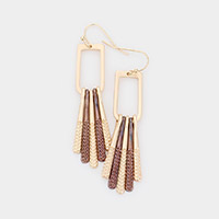 Abstract Metal Dangle Earrings