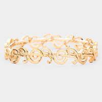 Metal Treble Clef Stretch Bracelet