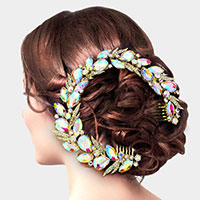 Multi Stone Cluster Hair Comb