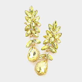 Crystal Rhinestone Marquise Evening Earrings