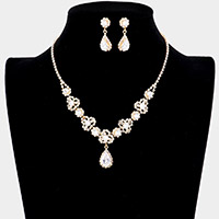 CZ Teardrop Accented Necklace