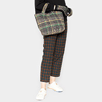 Plaid Check Patterned Tote Bag