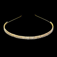 3-Rows crystal rhinestone headband