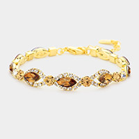 Marquise Stone Accented Evening Bracelet