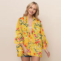 Floral Cover Up Kimono Poncho