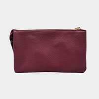 Trio Faux Leather Rectangle Crossbody Bag