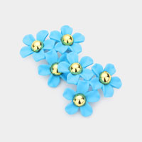 Triple Bloom Flower Earrings