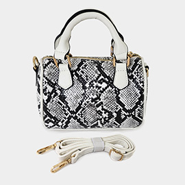 Snake Skin Patterned Tote / Crossbody Bag