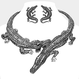 Double Alligator Evening Necklace