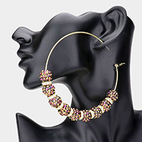 Shamballa Ball Hoop Earrings