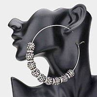 Shamballa Ball Hoop Earrings