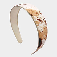 Genuine Leather Animal Patterned Headband