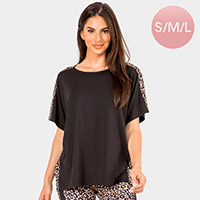 Leopard Patterned Loungewear Top