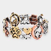 Metal Cat Paw Stretch Bracelet