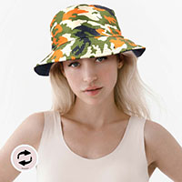 Camouflage Patterned Reversible Bucket Hat