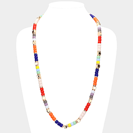 Cube Resin Beaded Long Necklace