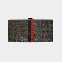 Bling Color Block Rectangle Evening Clutch / Crossbody Bag