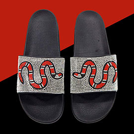 Bling Snake Slide Sandal Slippers